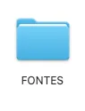 A pasta FONTES, onde entram livro e documentação